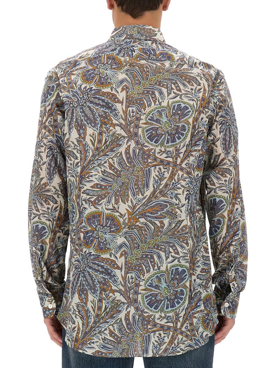 ETRO CAMICIA IN COTONE CON STAMPA PAISLEY