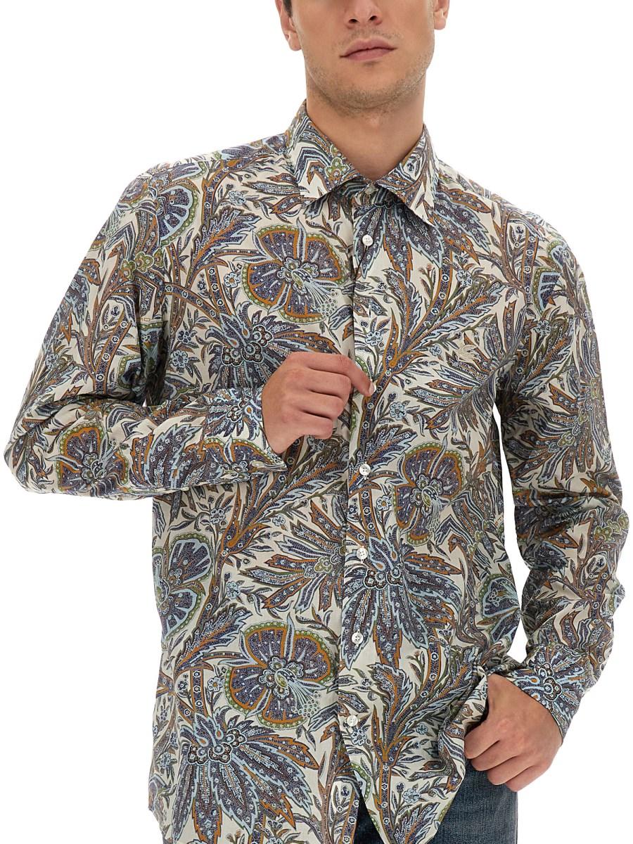 ETRO CAMICIA IN COTONE CON STAMPA PAISLEY