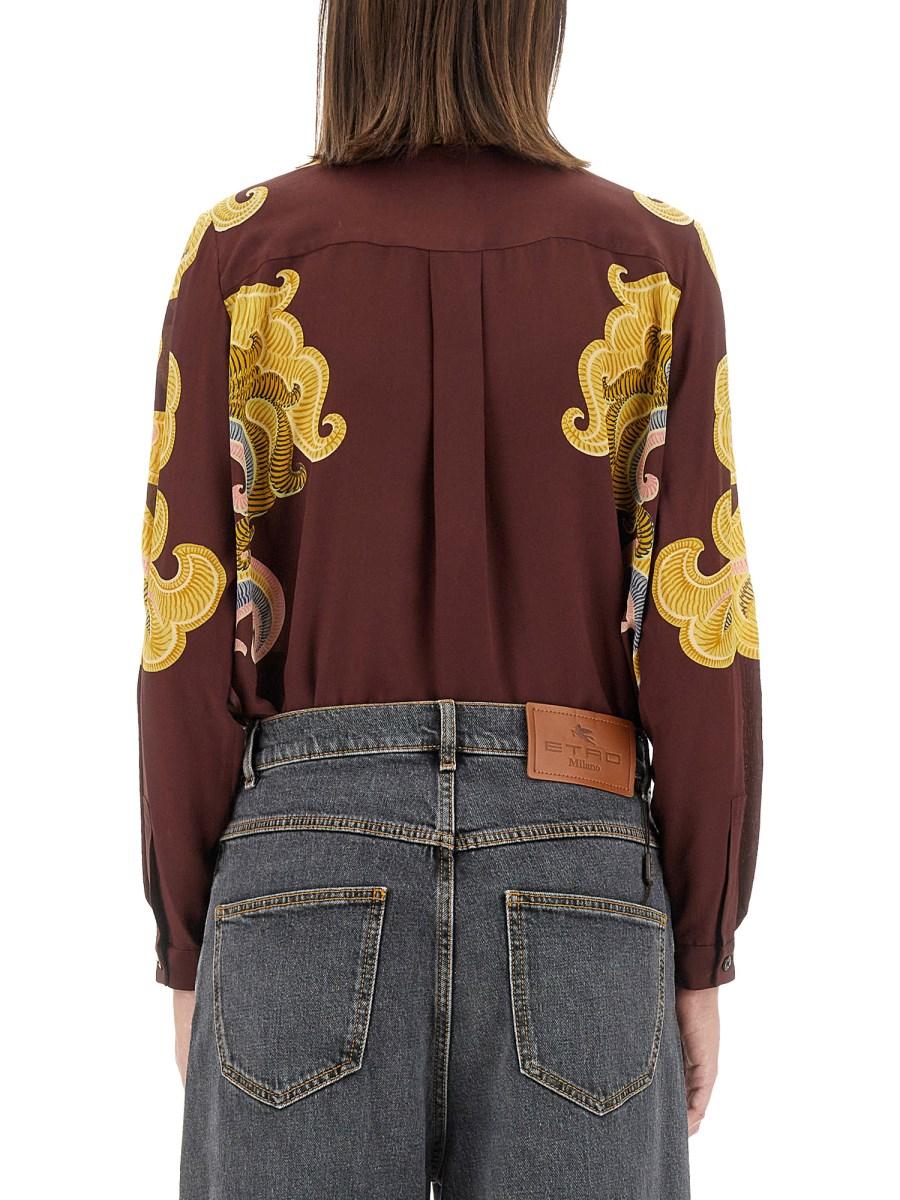 ETRO CAMICIA IN SETA CON STAMPA