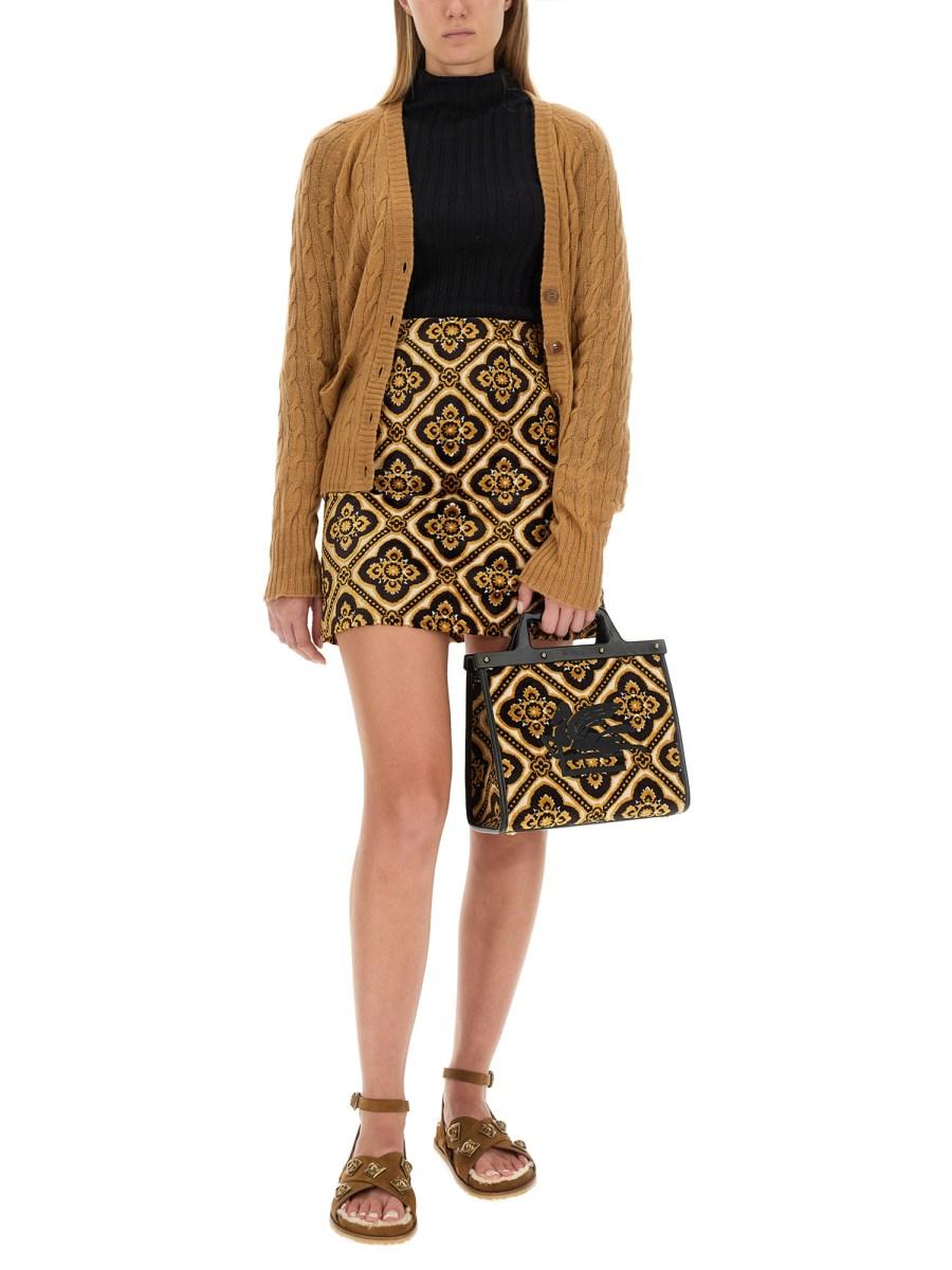 ETRO CARDIGAN IN CASHMERE CON SCOLLO A V