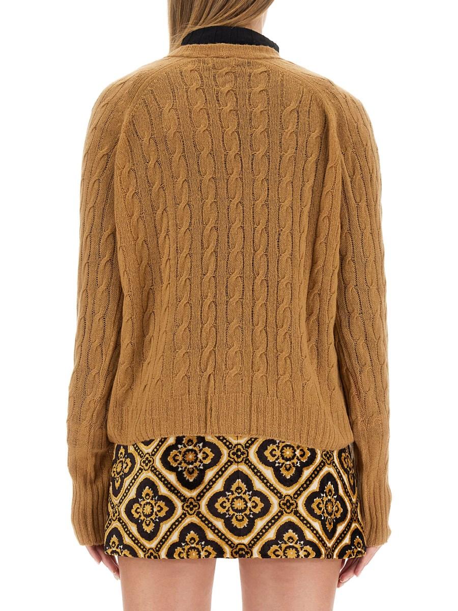 ETRO CARDIGAN IN CASHMERE CON SCOLLO A V