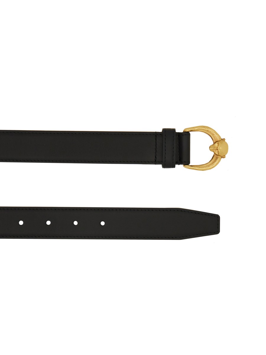 ETRO CINTURA IN PELLE CON FIBBIA "MONKEY"