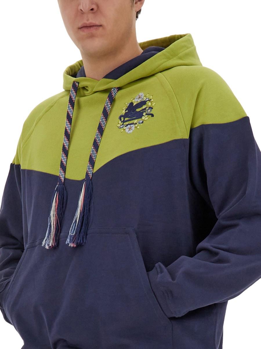 ETRO FELPA IN COTONE CON CAPPUCCIO E LOGO