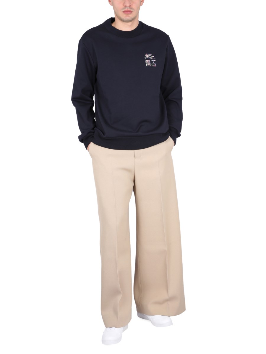 ETRO FELPA IN COTONE CON RICAMO LOGO