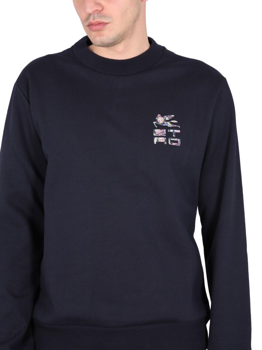 ETRO FELPA IN COTONE CON RICAMO LOGO