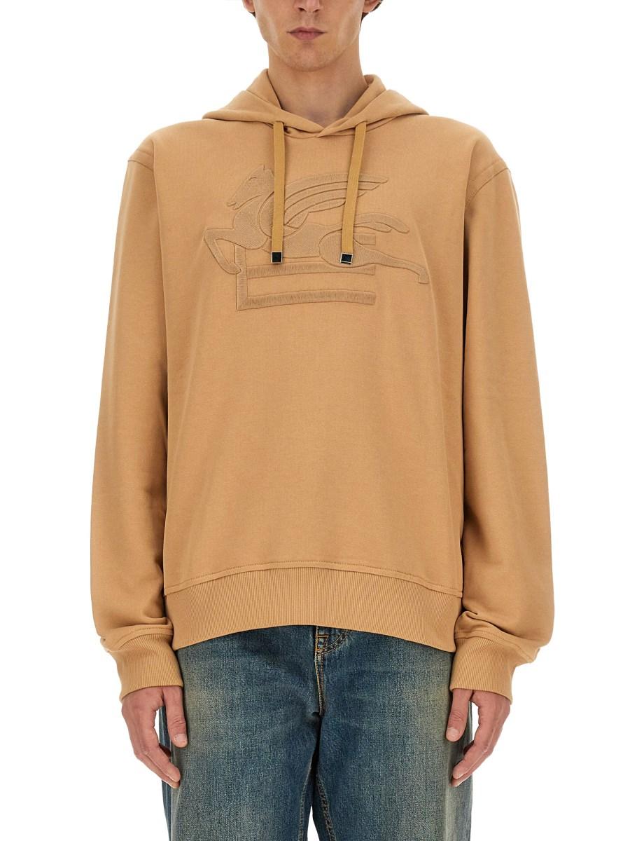 ETRO FELPA IN COTONE CON RICAMO PEGASO