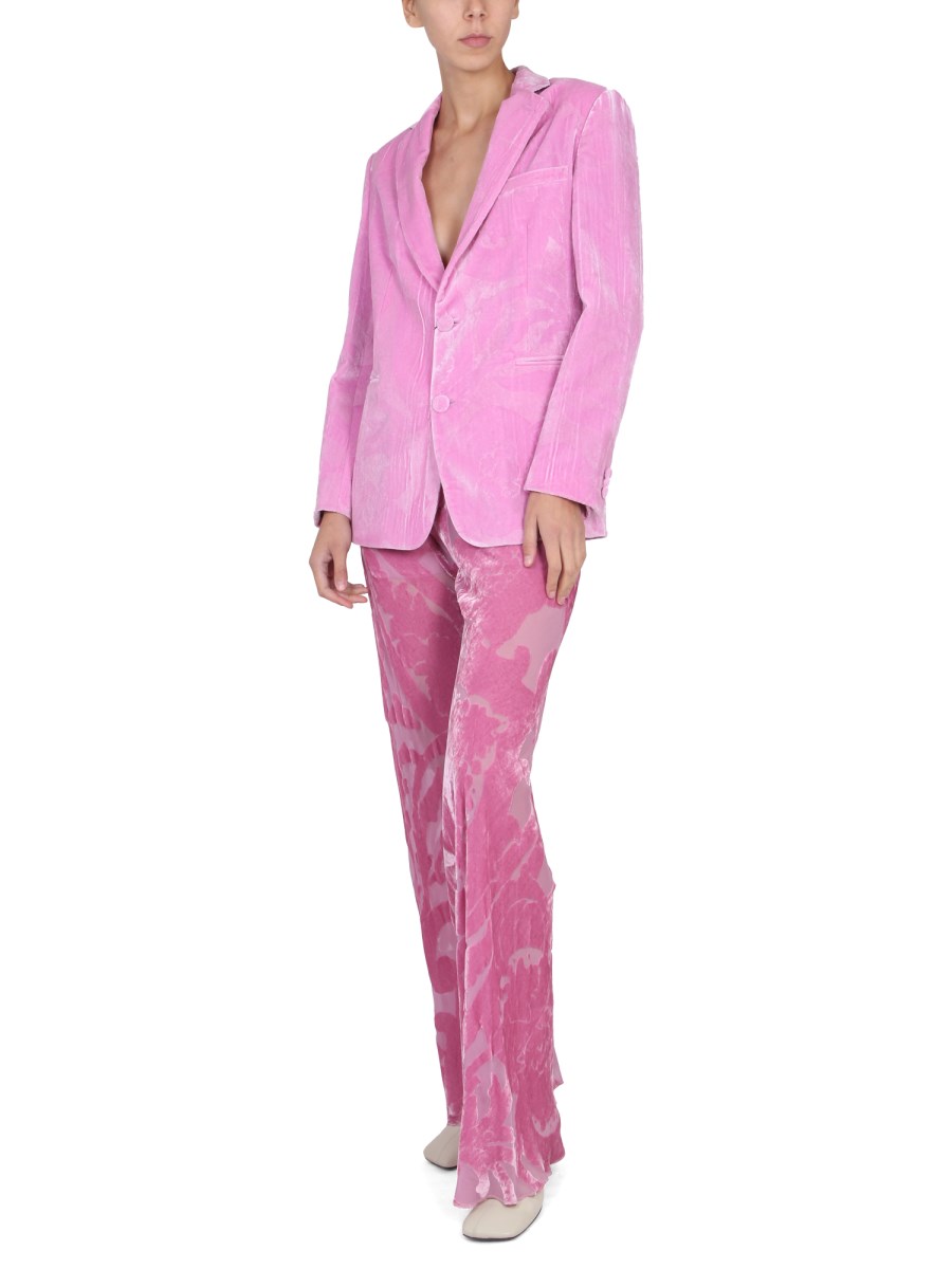 ETRO GIACCA IN VELLUTO CON MOTIVI MAXI PAISLEY