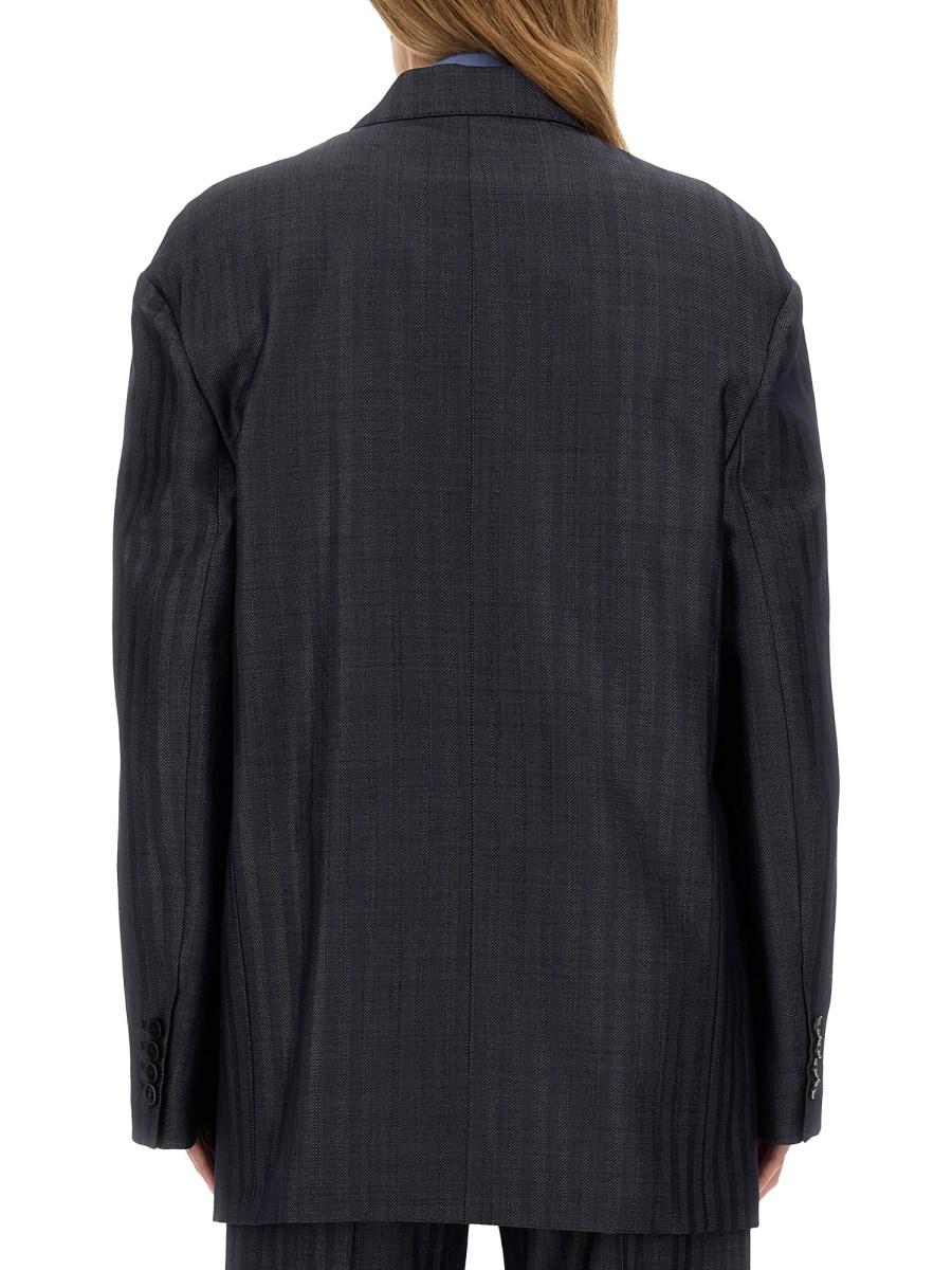 ETRO GIACCA OVER CON BOTTONI PEGASO IN MISTO LANA