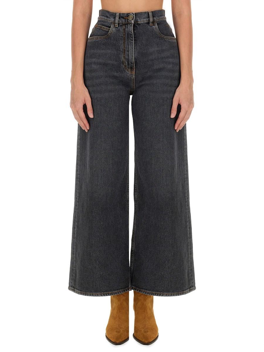 ETRO JEANS BAGGY JACQUARD IN DENIM DI COTONE