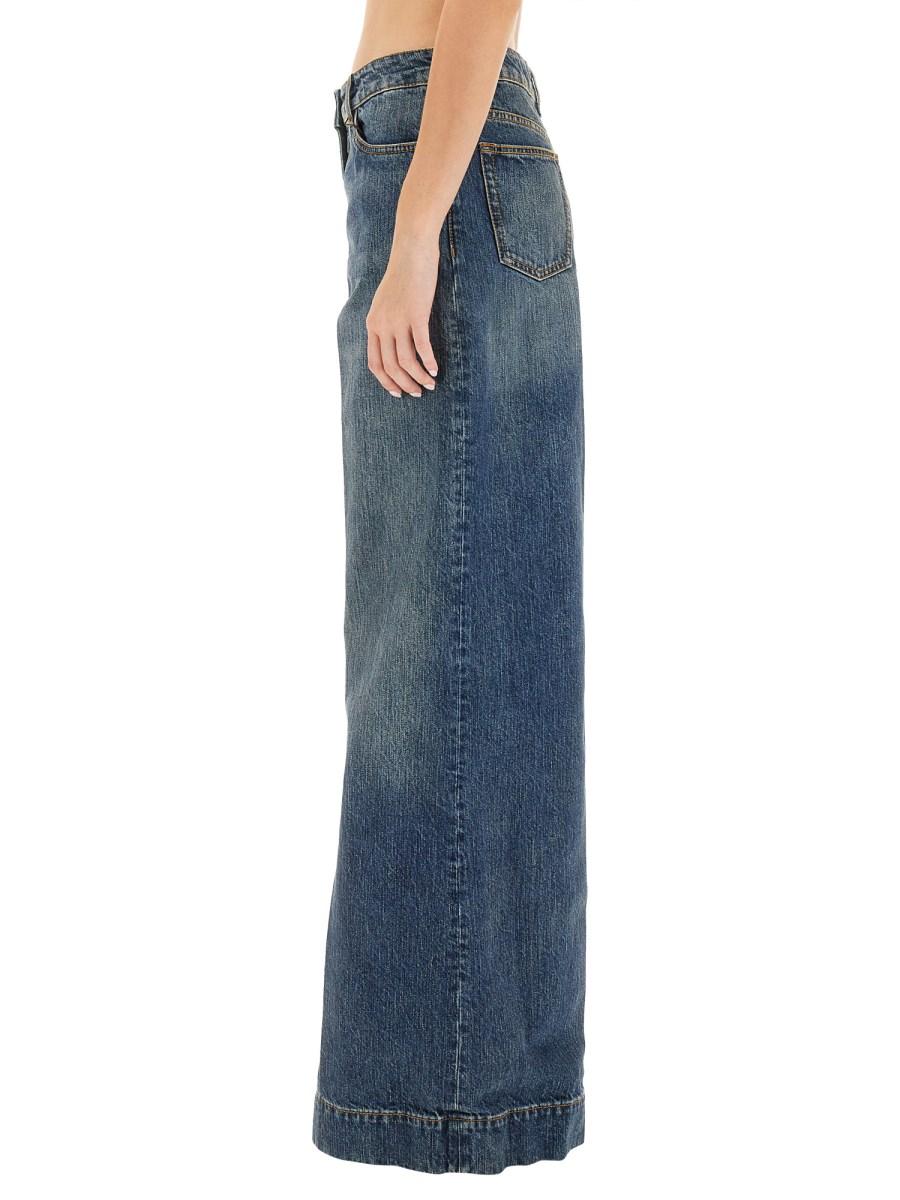 ETRO JEANS IN DENIM DI COTONE CON PEGASO RICAMATO