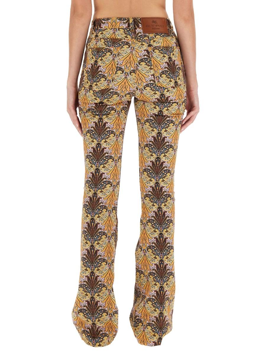 ETRO JEANS IN DENIM DI COTONE CON STAMPA PAISLEY