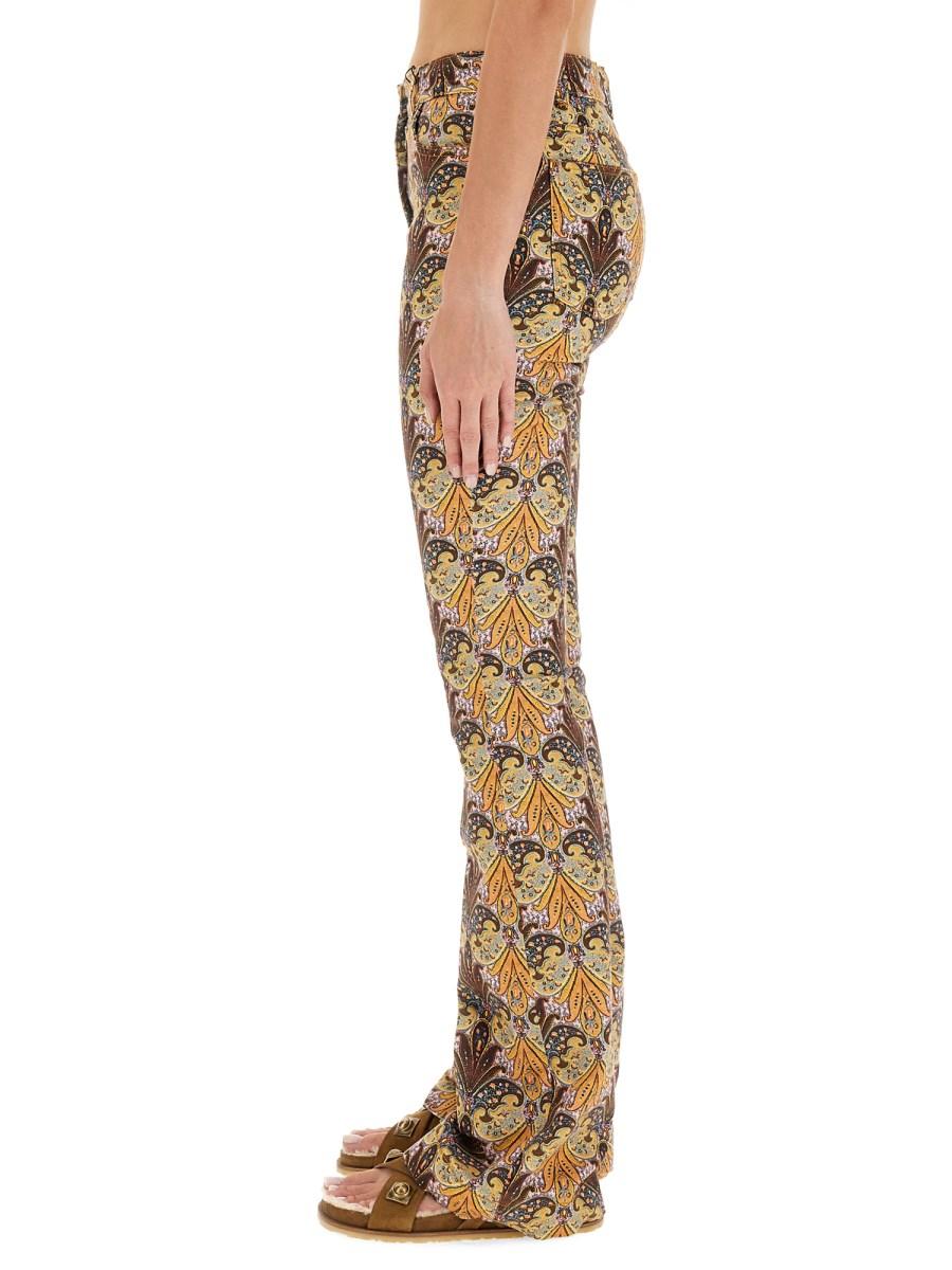 ETRO JEANS IN DENIM DI COTONE CON STAMPA PAISLEY