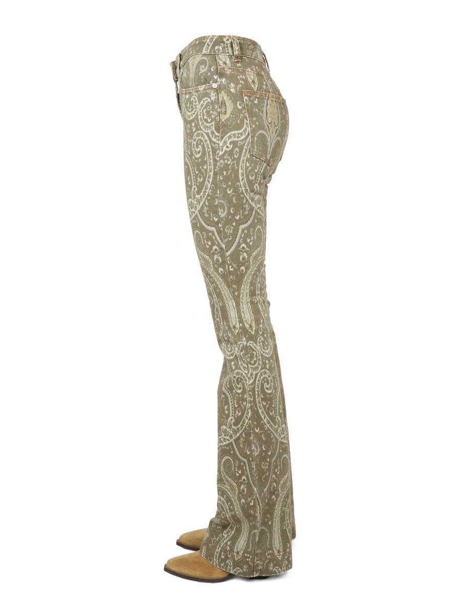 ETRO JEANS IN DENIM DI COTONE CON STAMPA PAISLEY