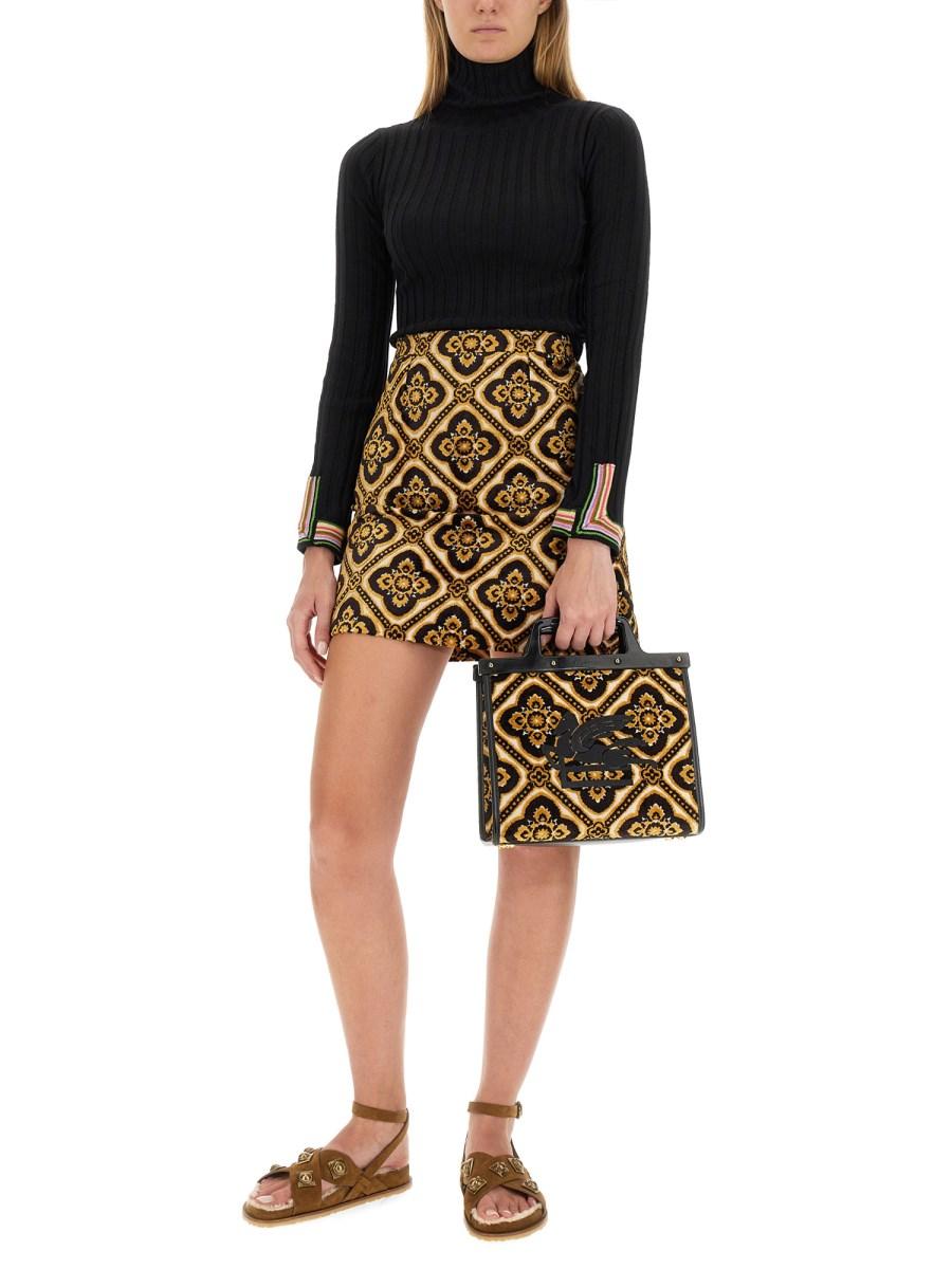 ETRO MAGLIA IN LANA CON COLLO ALTO
