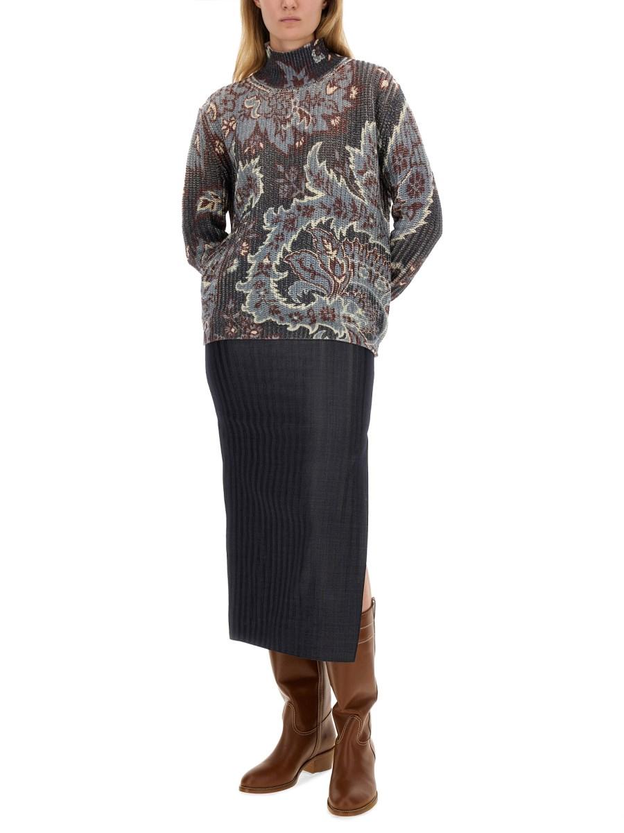 ETRO MAGLIA IN LANA STAMPATA