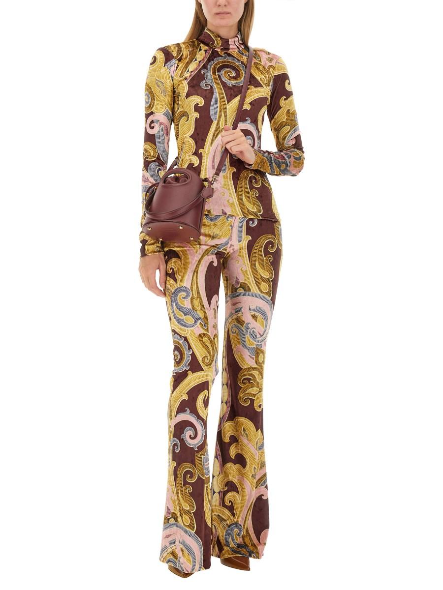 ETRO PANTALONE IN JERSEY STAMPATO