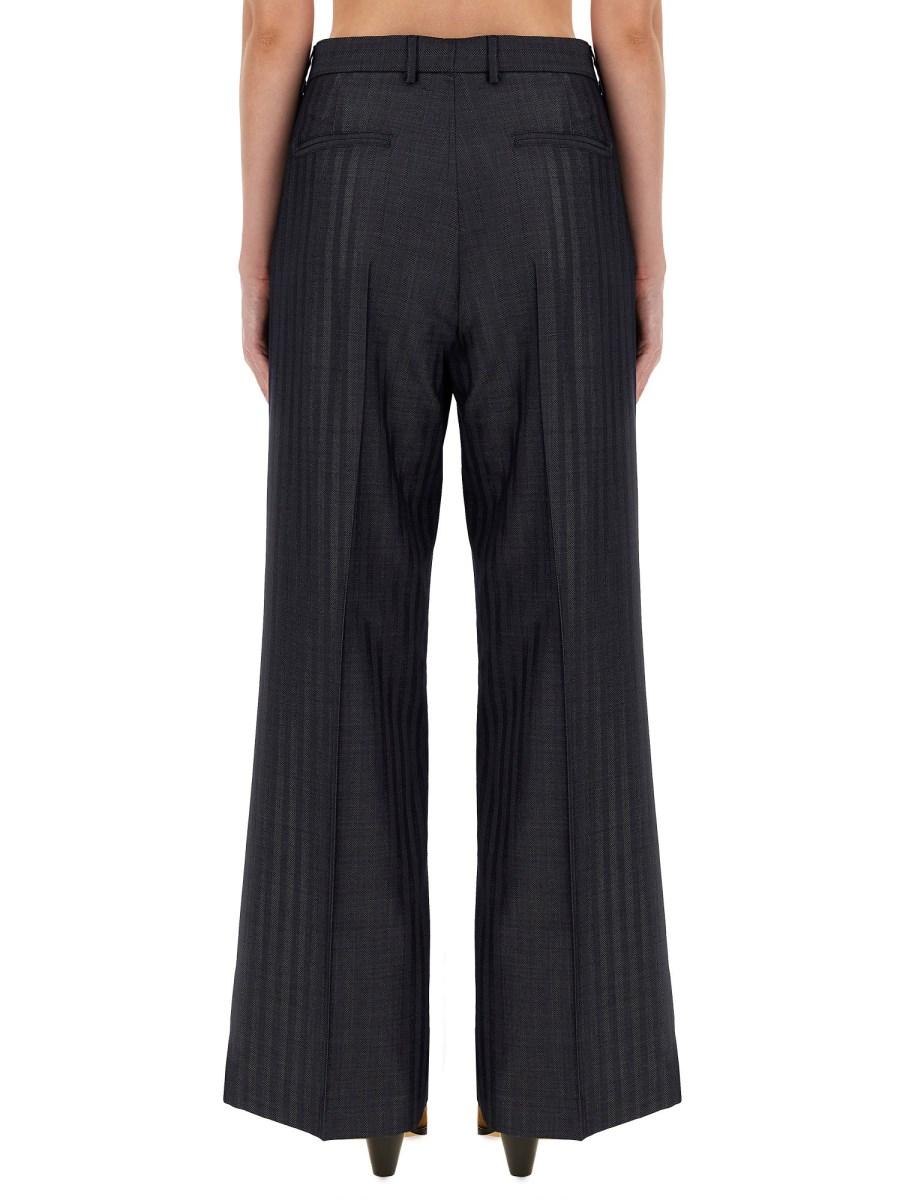 ETRO PANTALONE JACQUARD IN LANA E COTONE