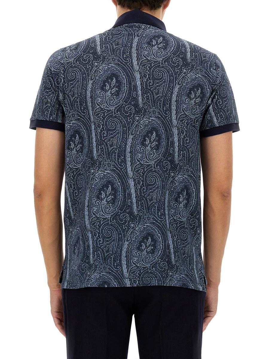 ETRO POLO IN COTONE CON STAMPA