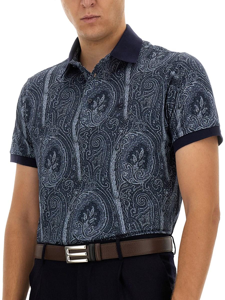 ETRO POLO IN COTONE CON STAMPA