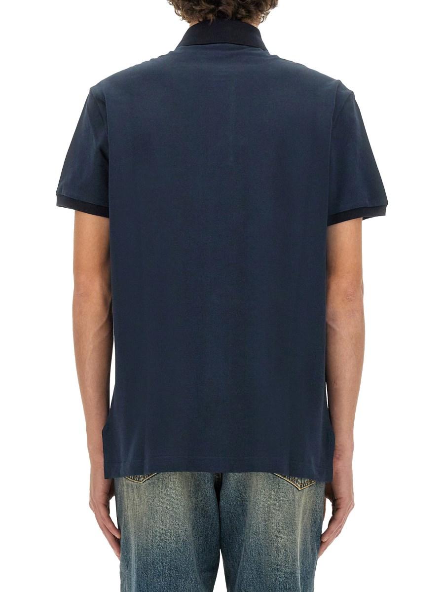 ETRO POLO IN PIQUÉ DI COTONE CON MOTIVO PEGASO