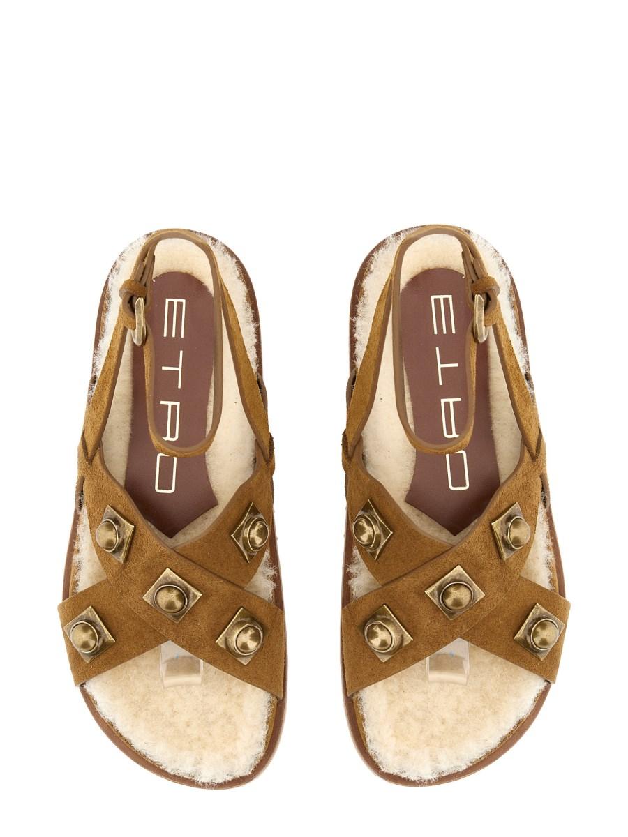 ETRO SANDALO "CROWN ME" CON BORCHIE