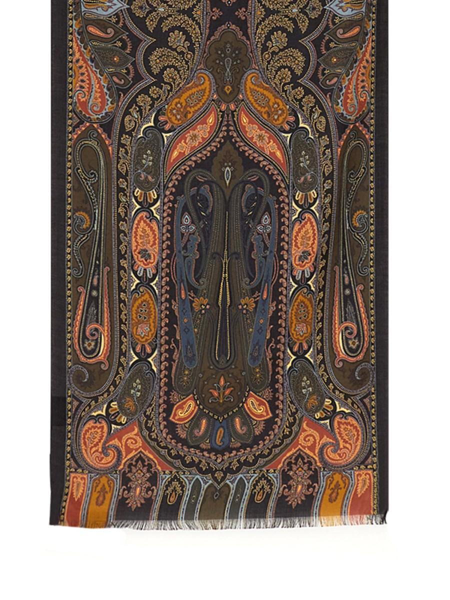 ETRO SCIARPA IN SETA E CASHMERE CON STAMPA
