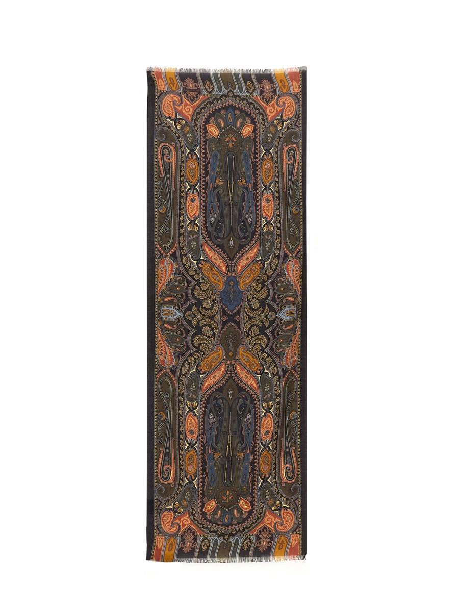 ETRO SCIARPA IN SETA E CASHMERE CON STAMPA