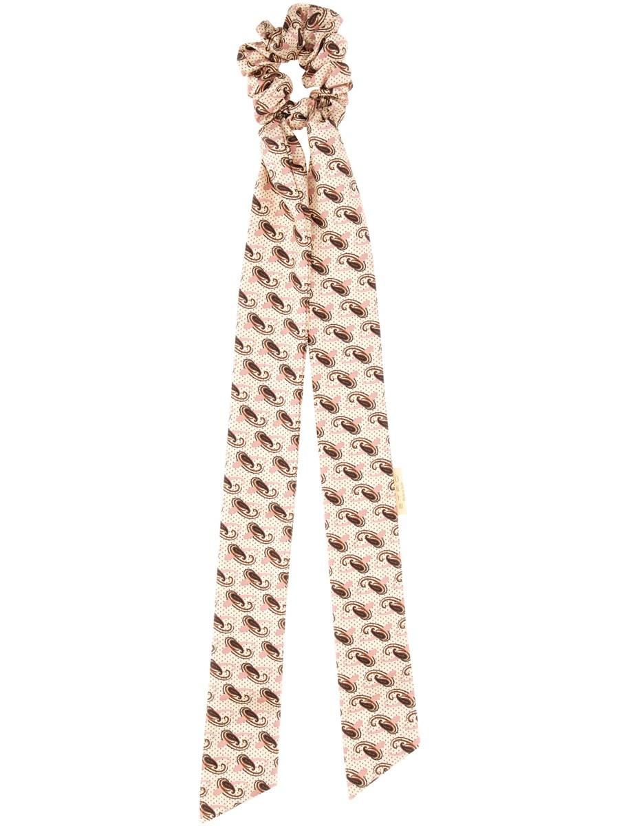 ETRO SCRUNCHIE CON LOGO IN TESSUTO