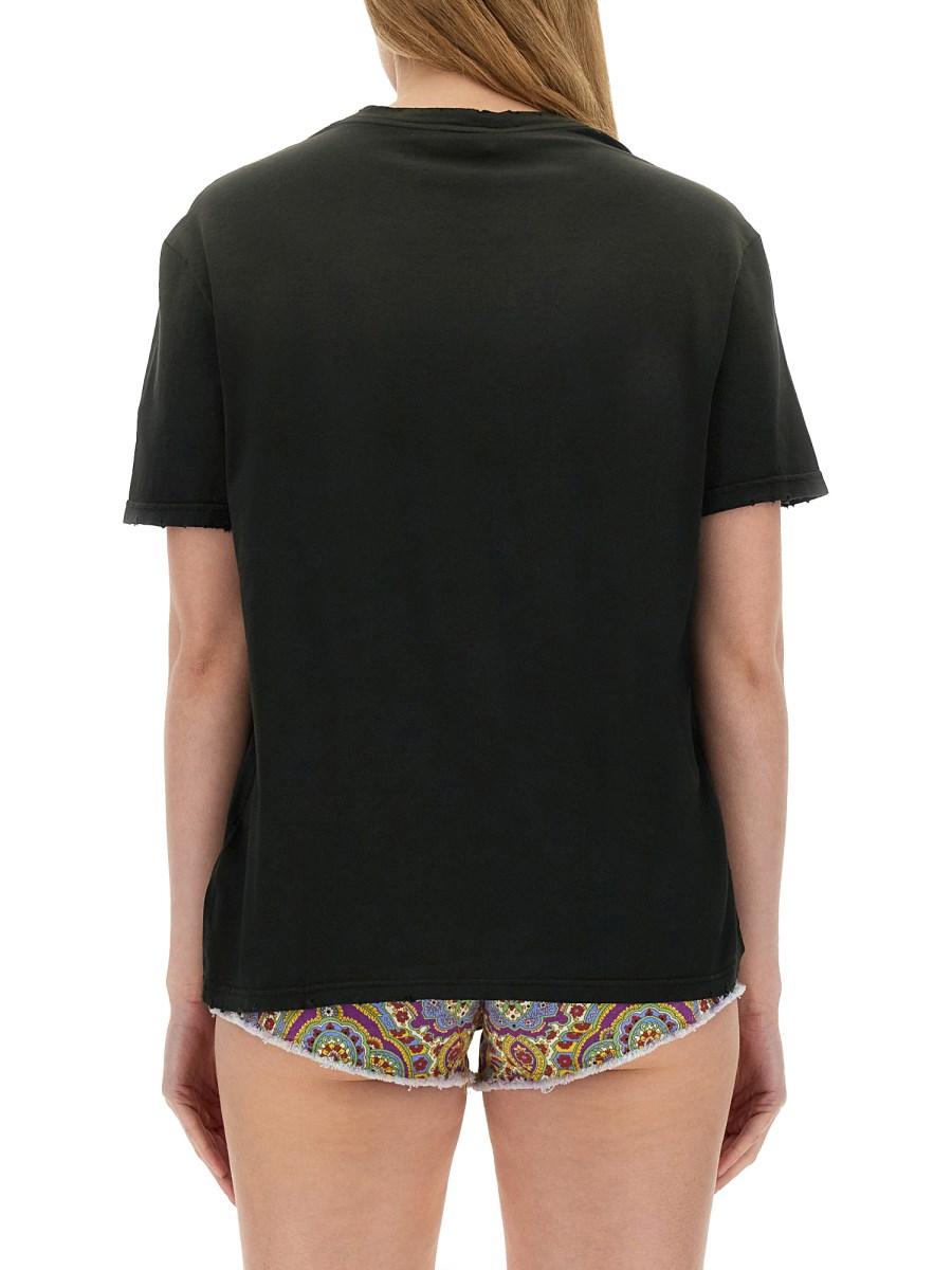 ETRO T-SHIRT IN JERSEY DI COTONE CON STAMPA LOGO