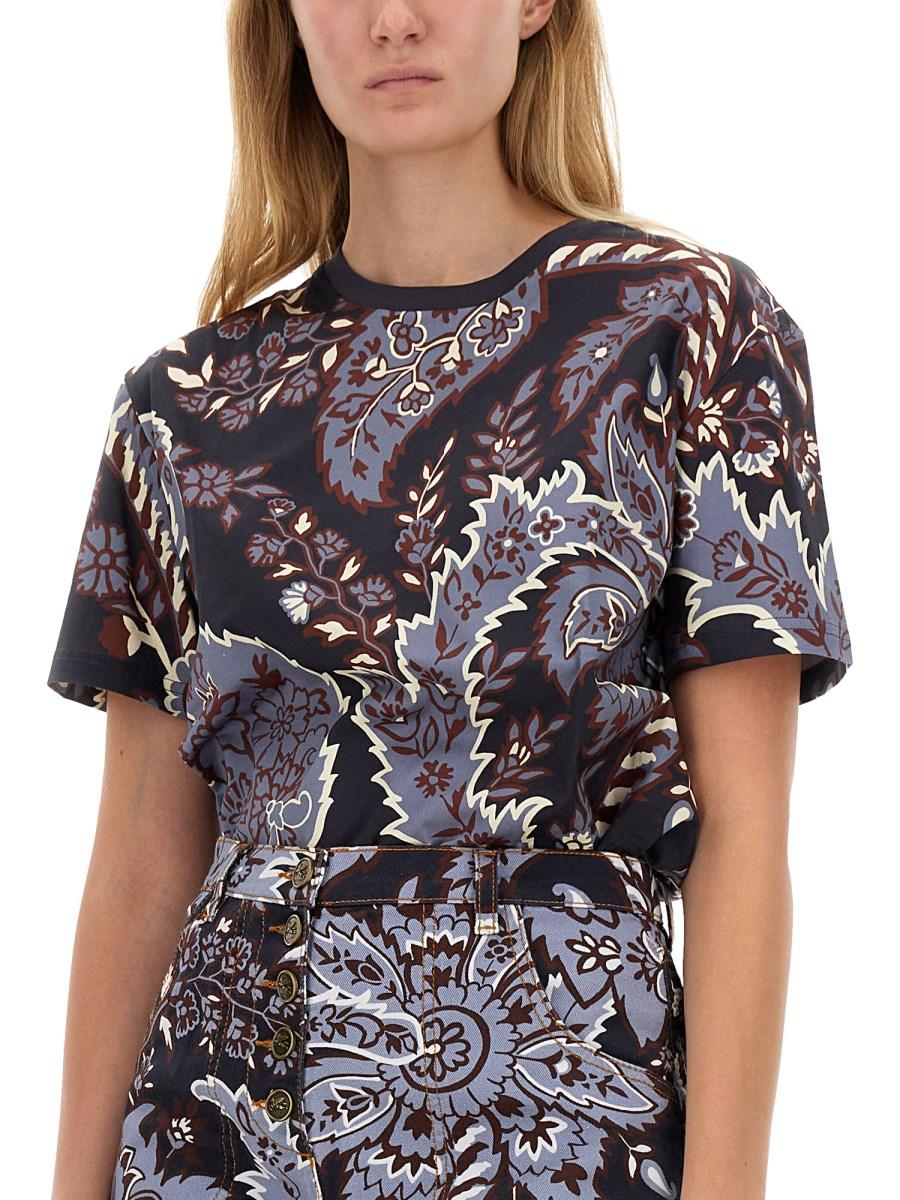 ETRO T-SHIRT PAISLEY IN JERSEY DI COTONE