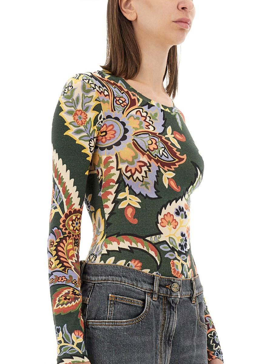 ETRO TOP PAISLEY IN JERSEY