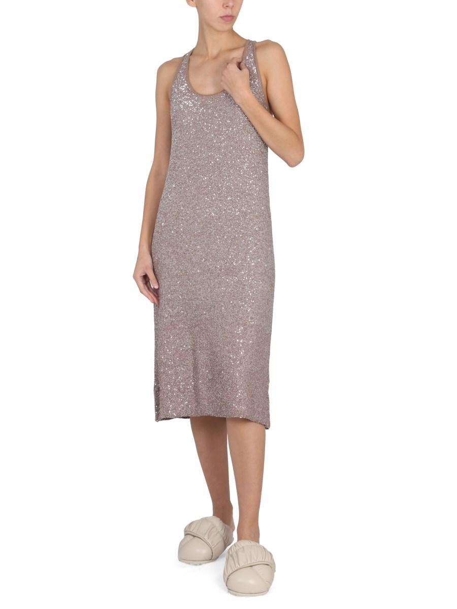 FABIANA FILIPPI ABITO MIDI CON PAILLETTES