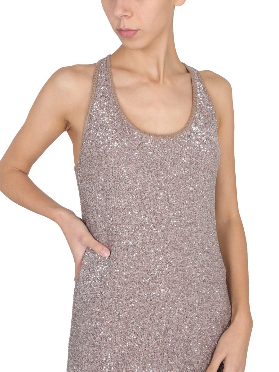 FABIANA FILIPPI ABITO MIDI CON PAILLETTES