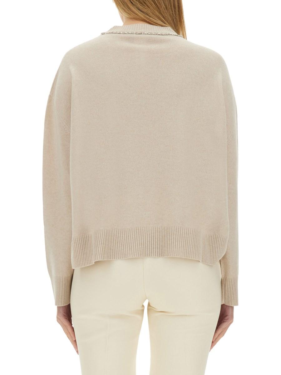 FABIANA FILIPPI MAGLIA IN PLATINUM CON PAILLETTES