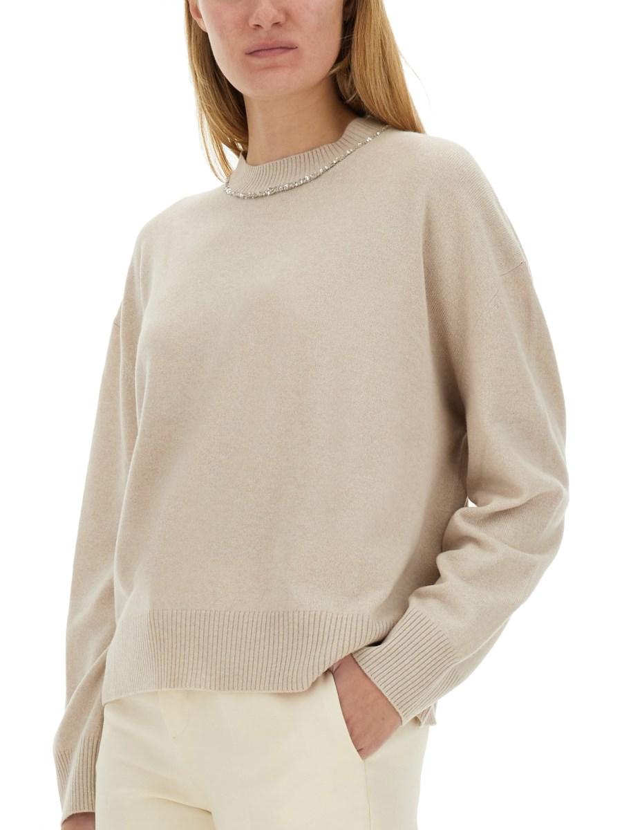 FABIANA FILIPPI MAGLIA IN PLATINUM CON PAILLETTES