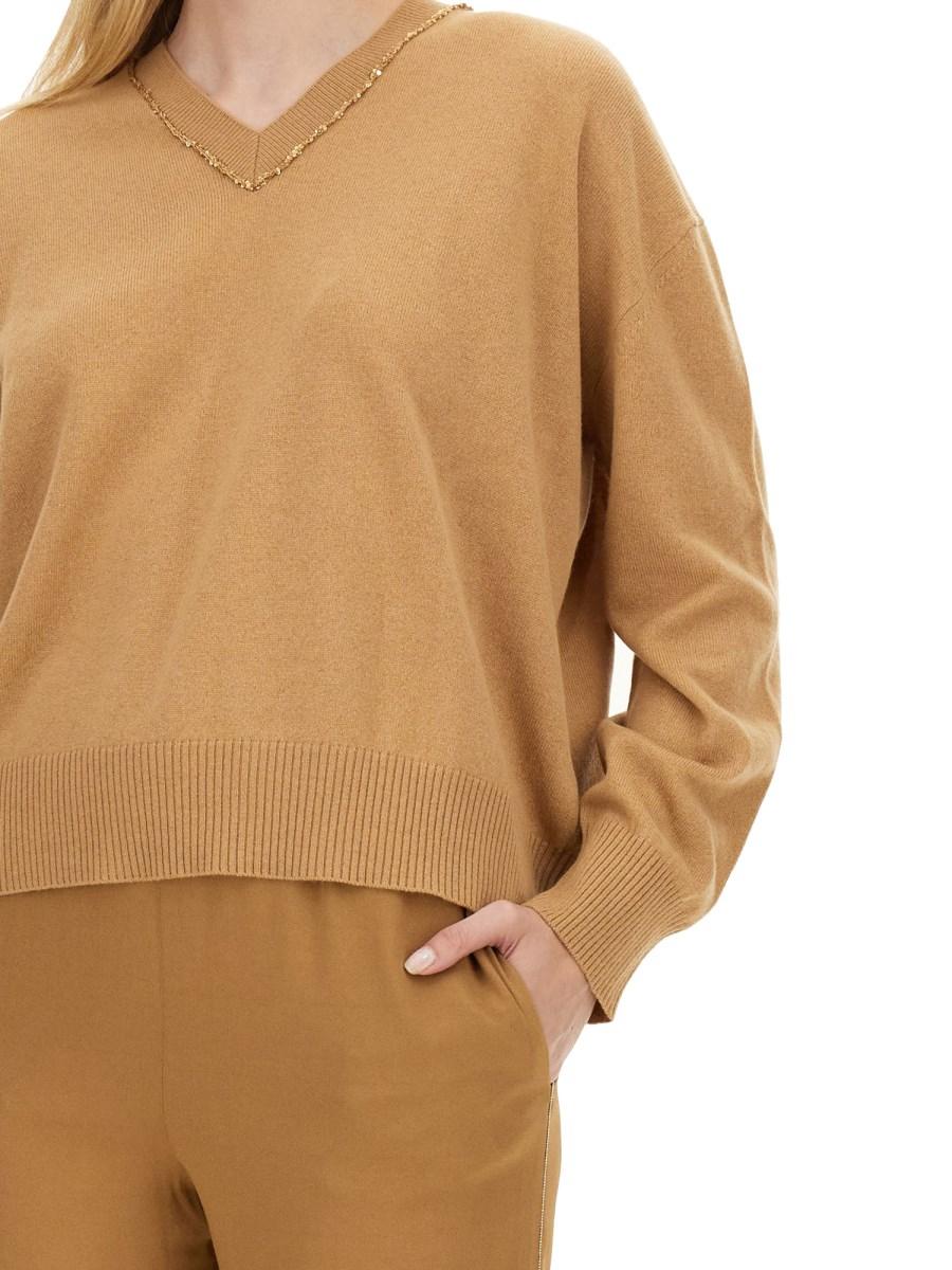 FABIANA FILIPPI MAGLIONE CON SCOLLO A V IN LANA