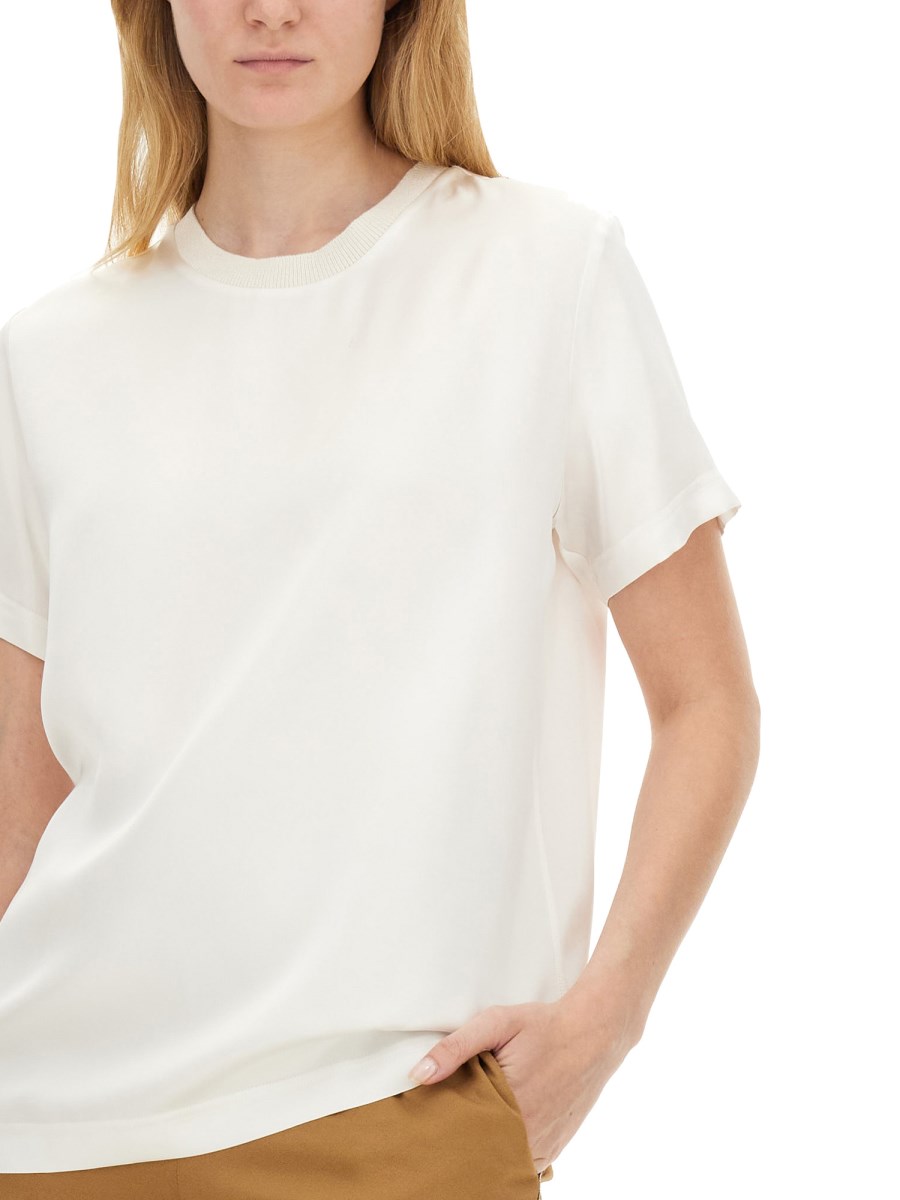 FABIANA FILIPPI T-SHIRT IN SATIN