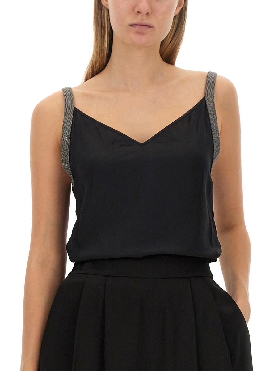 FABIANA FILIPPI TOP LINGERIE IN SATIN