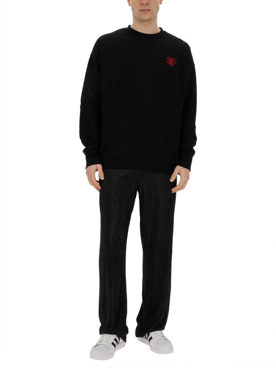 FAMILY FIRST FELPA IN COTONE CON RICAMO CUORE