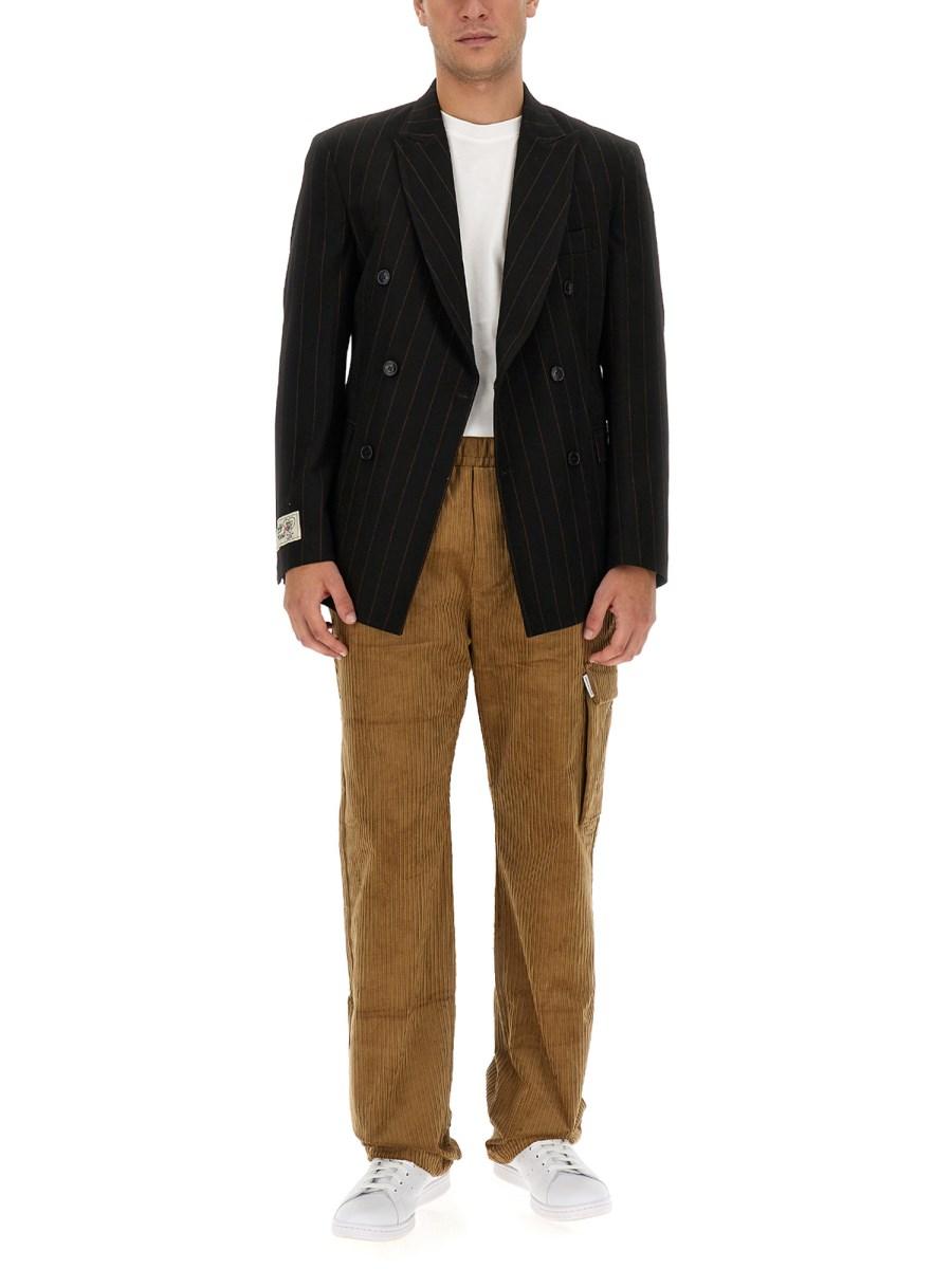 FAMILY FIRST PANTALONE CARGO IN VELLUTO