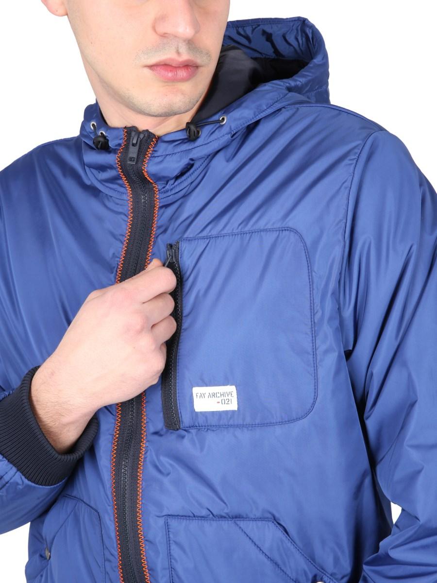 FAY BOMBER IN TESSUTO TECNICO CON LOGO