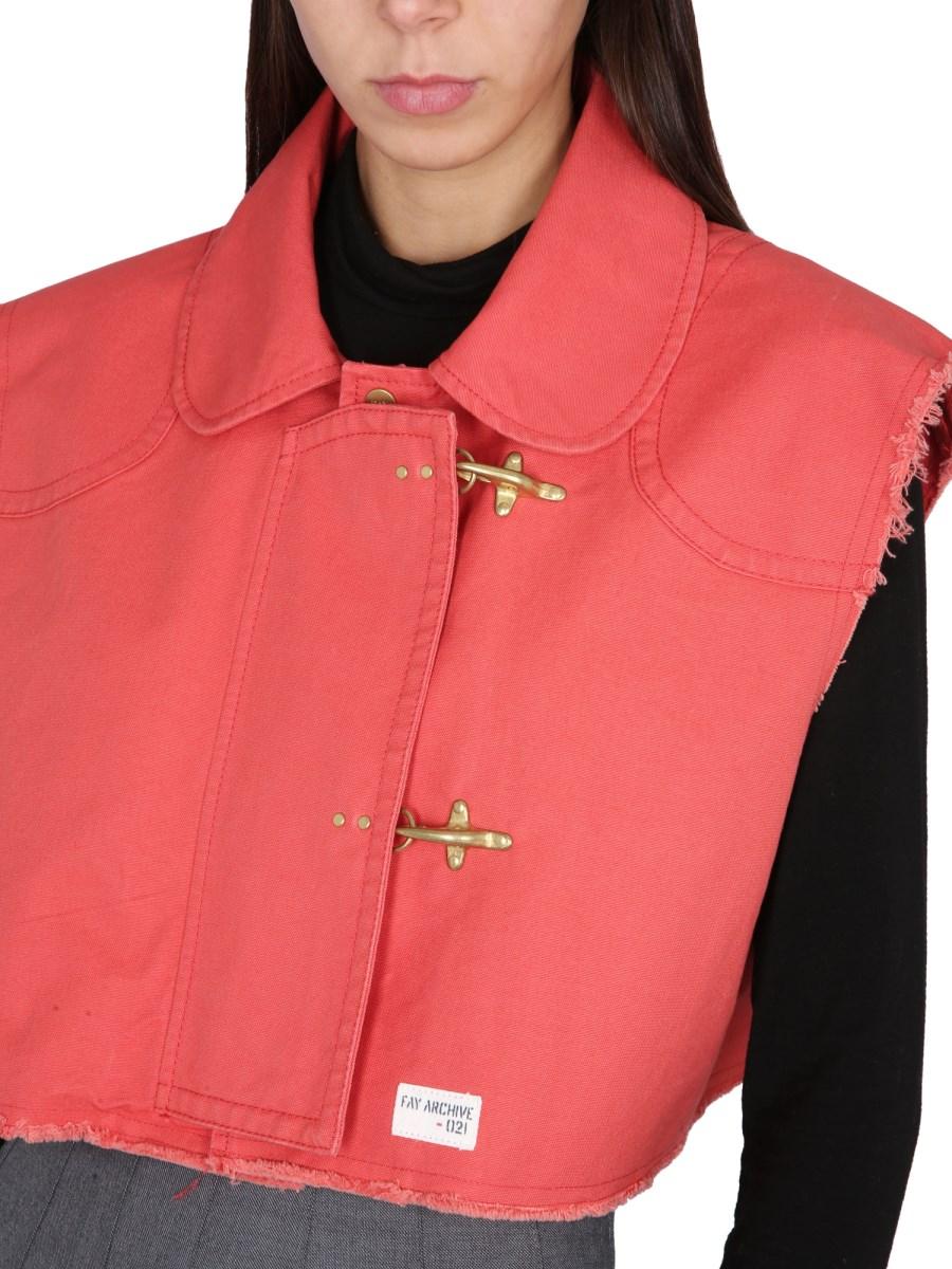 FAY GILET DUE GANCI CON PROFILI SFRANGIATI