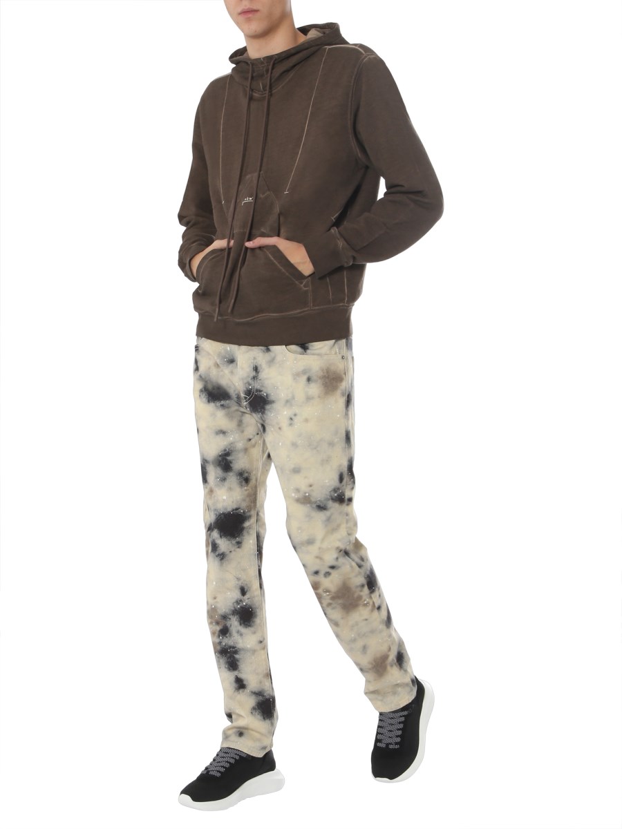 DIESEL RED TAG FELPA A COLD WALL IN COTONE CON CAPPUCCIO