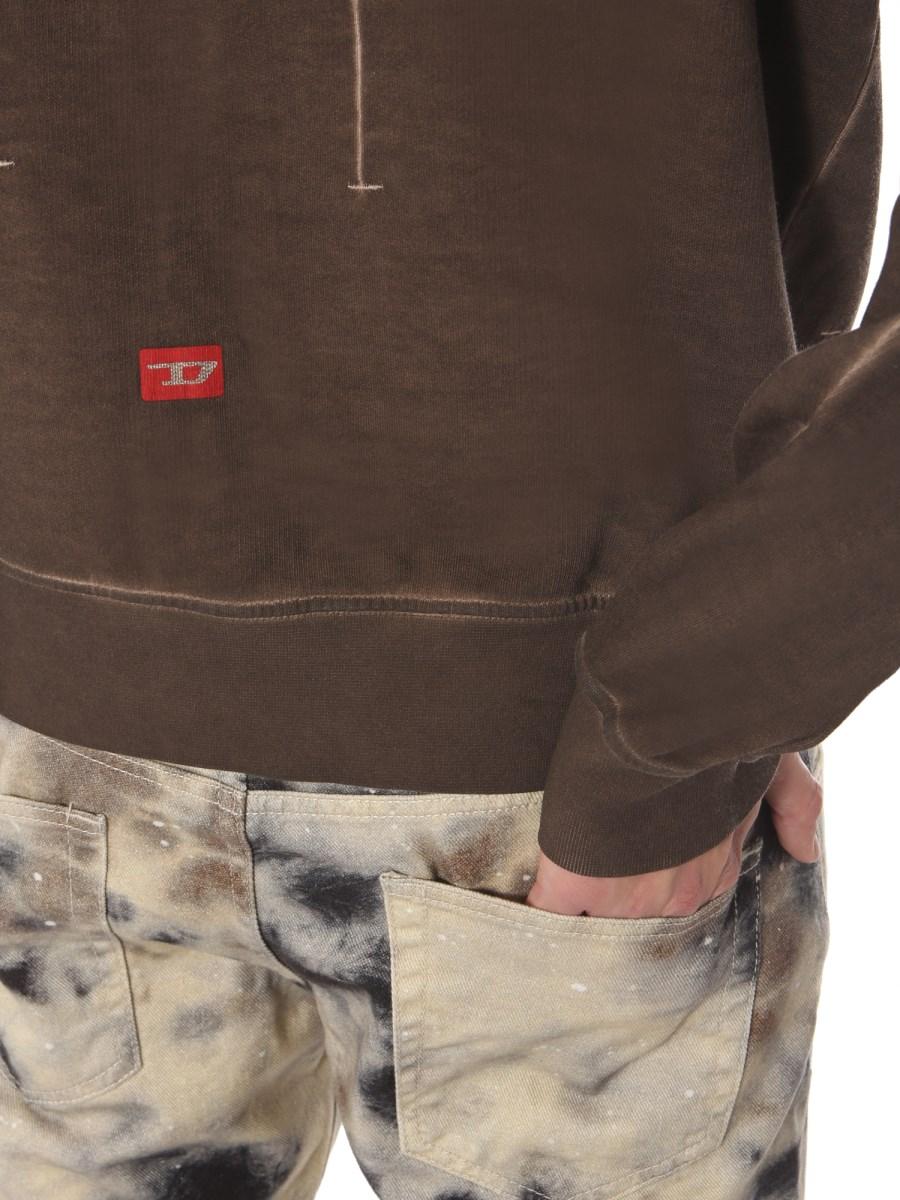 DIESEL RED TAG FELPA A COLD WALL IN COTONE CON CAPPUCCIO