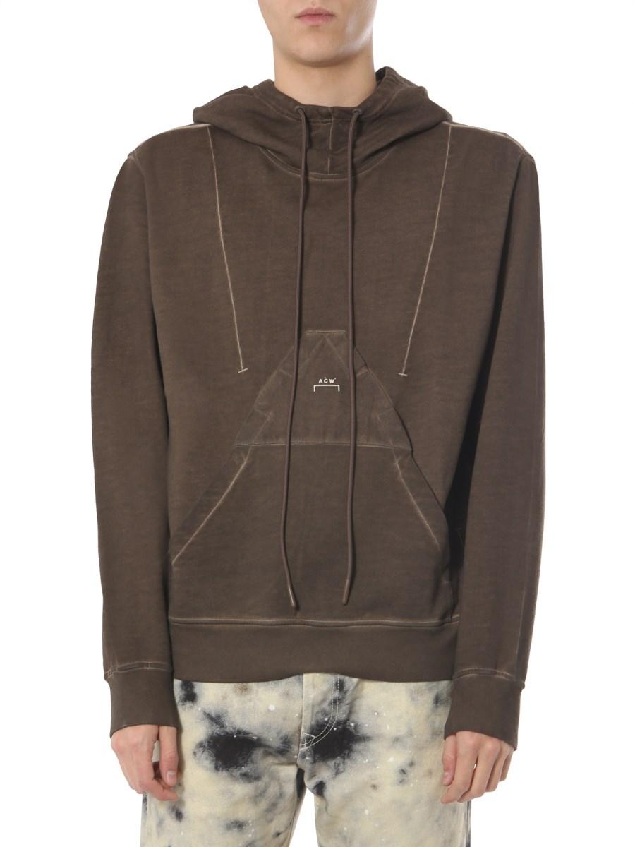 DIESEL RED TAG FELPA A COLD WALL IN COTONE CON CAPPUCCIO