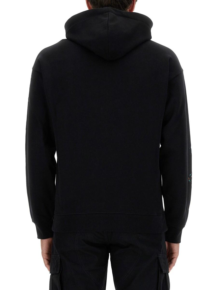 MOSCHINO FELPA CON CAPPUCCIO IN COTONE CON STAMPA LOGO