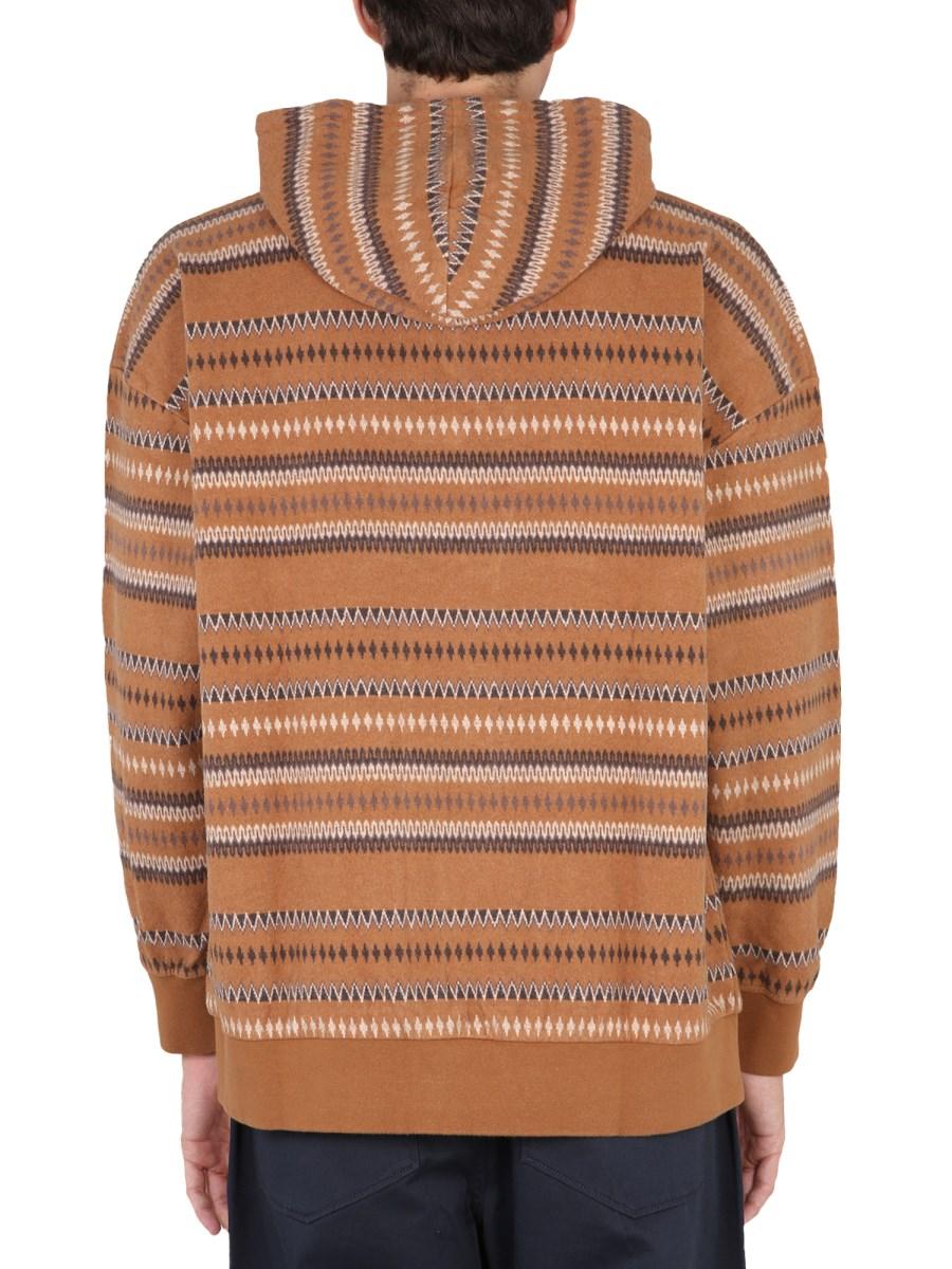 UNIVERSAL WORKS FELPA CON CAPPUCCIO IN MISTO COTONE