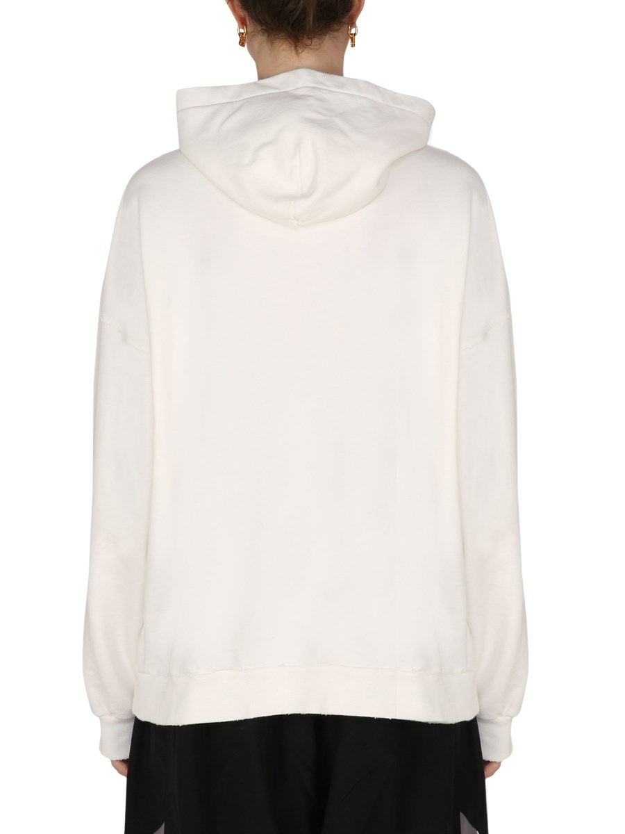 BALENCIAGA FELPA CON CAPPUCCIO NO COMMENT WIDE FIT IN PILE