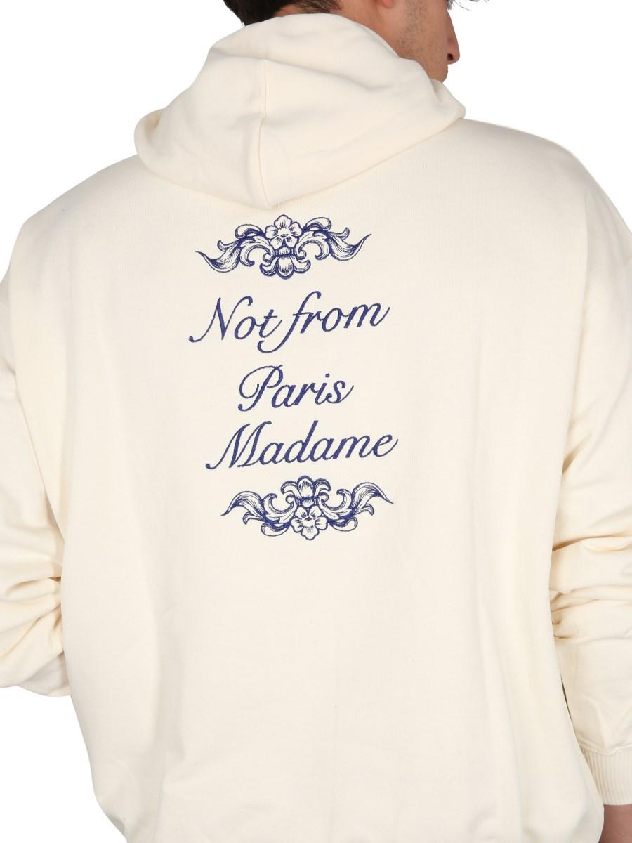 DRÔLE DE MONSIEUR FELPA CON CAPPUCCIO "NOT FROM PARIS MADAME"