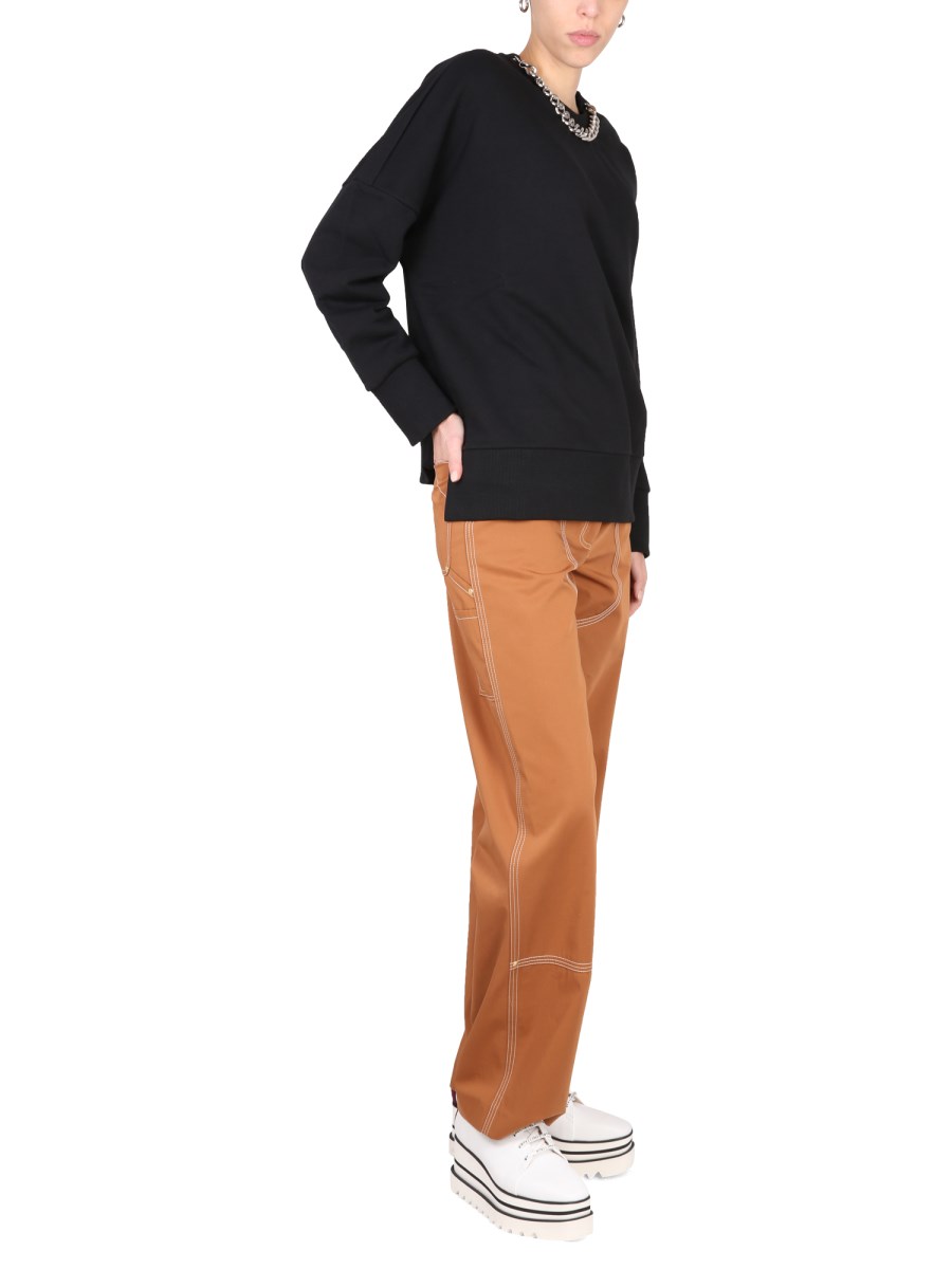 STELLA McCARTNEY FELPA CON DETTAGLIO CHAIN IN COTONE